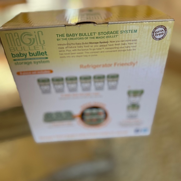 NEW Magic Bullet Baby Bullet 8 Piece Storage System Bonus To Go Tube - Picture 2 of 3